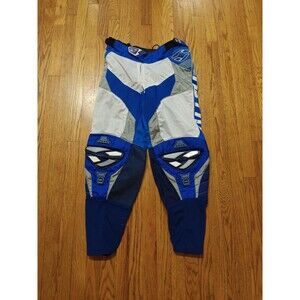 Vintage Motocross Alloy SX-1 MX Racing Pants Men's Size 34" Blue White Dirtbike